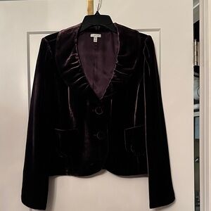 Semantiks Velvet Blazer - Rich Plum
